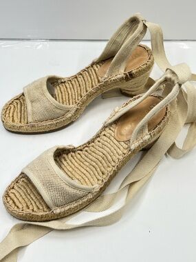 ANTONIO MELANI Women’s Ankle Lace Up Open Toed Heels Size 7